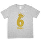 Kids Six Today Birthday T-shirt In Gold Glitter Happy 6th