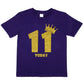 Kids Eleven Today Birthday T-shirt In Gold Glitter Happy 11th