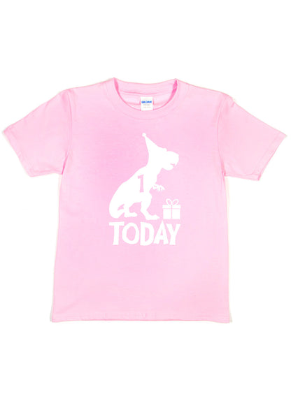 Birthday Kids 1 Today Age 1 Dinosaur Happy T-Shirt