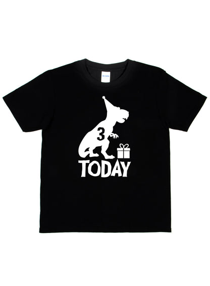 Birthday Kids 3 Today Age 3 Dinosaur Happy T-Shirt