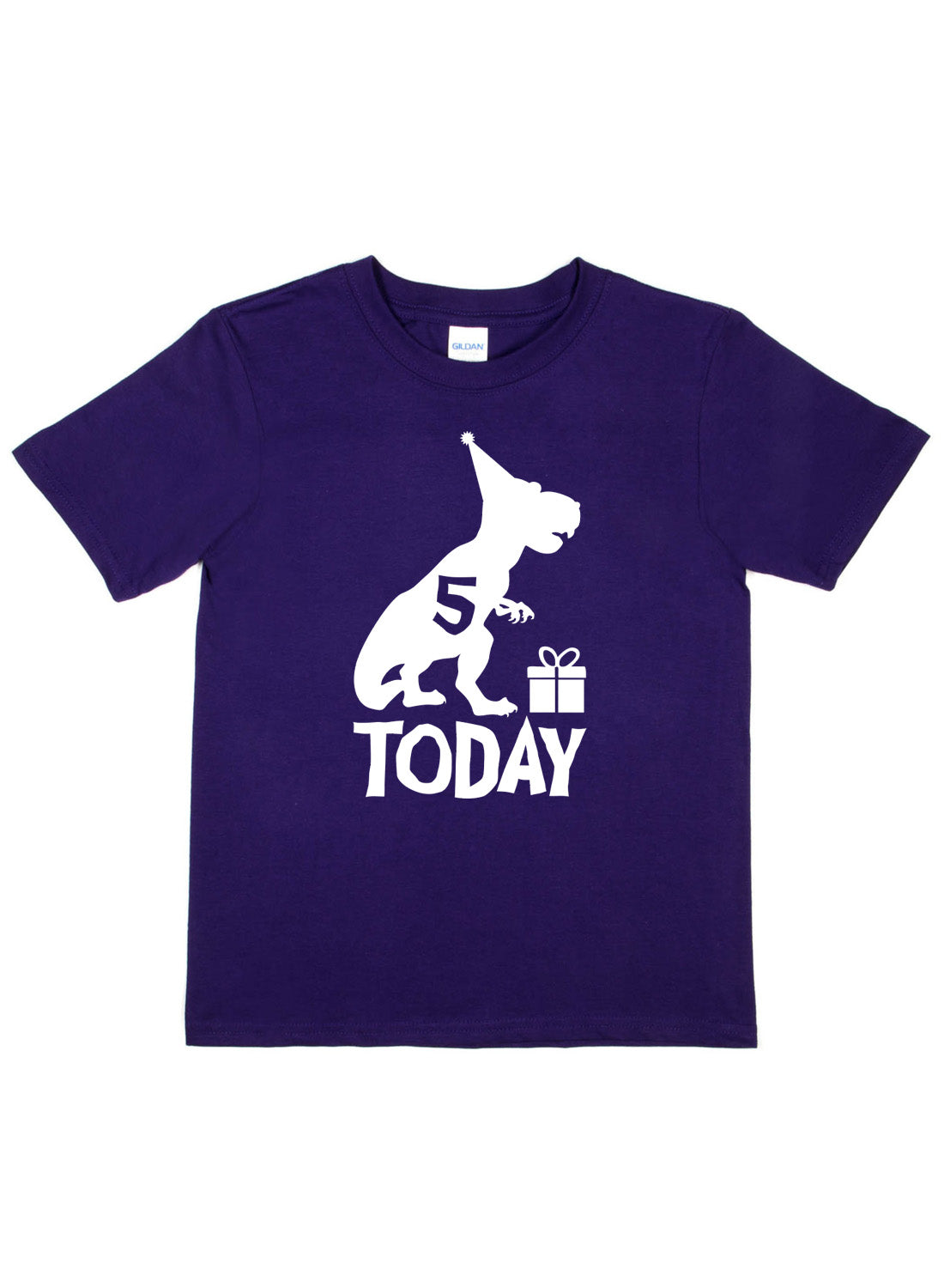 Birthday Kids 5 Today Age 5 Dinosaur Happy T-Shirt