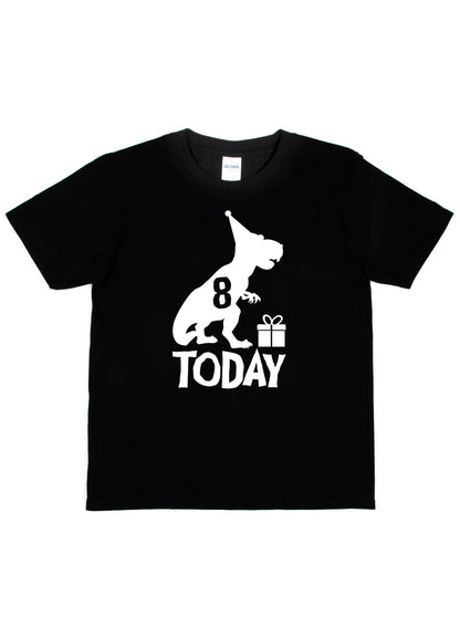 Birthday Kids 8 Today Age 8 Dinosaur Happy T-Shirt