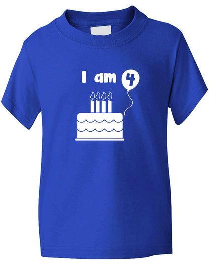 Birthday Kids Ages I Am 4 Four T-Shirt