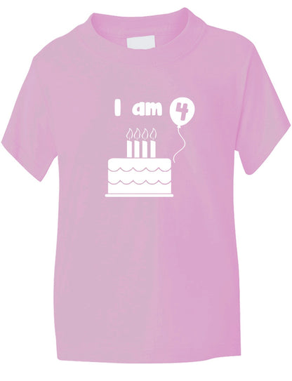 Birthday Kids Ages I Am 4 Four T-Shirt