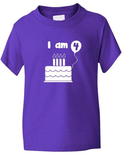 Birthday Kids Ages I Am 4 Four T-Shirt