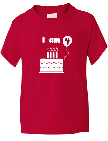 Birthday Kids Ages I Am 4 Four T-Shirt