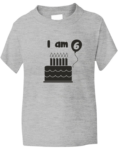 Birthday Kids Ages I Am 6 Six T-Shirt