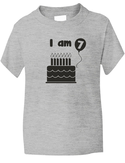 Birthday Kids Ages I Am 7 Seven T-Shirt