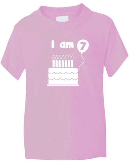 Birthday Kids Ages I Am 7 Seven T-Shirt