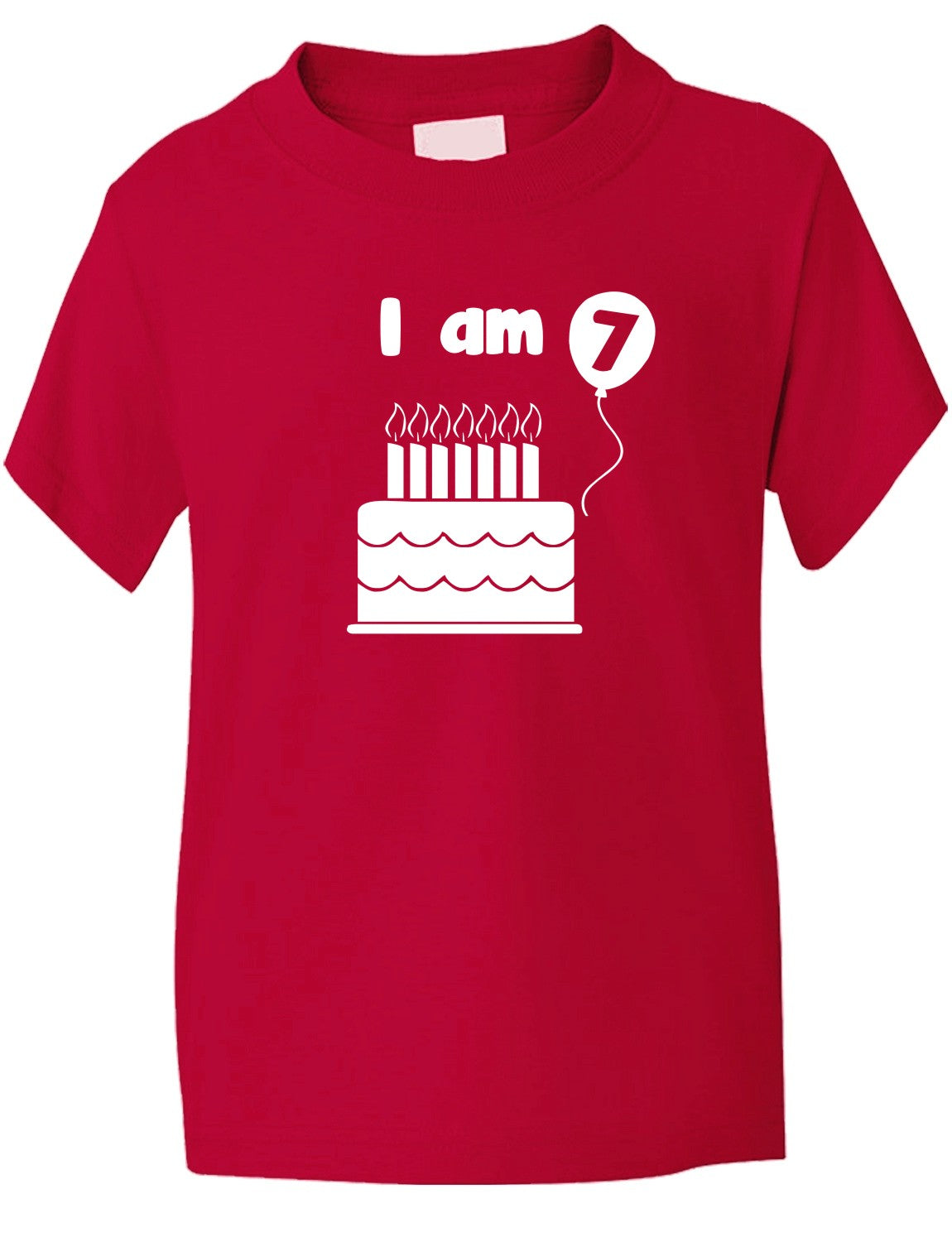 Birthday Kids Ages I Am 7 Seven T-Shirt