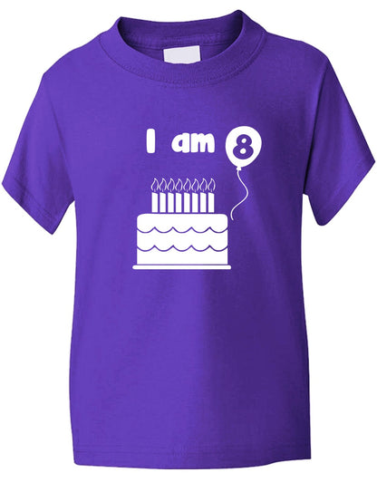 Birthday Kids Ages I Am 8 Eight T-Shirt