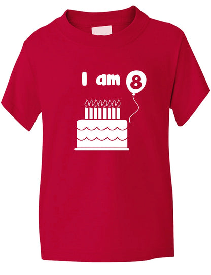 Birthday Kids Ages I Am 8 Eight T-Shirt