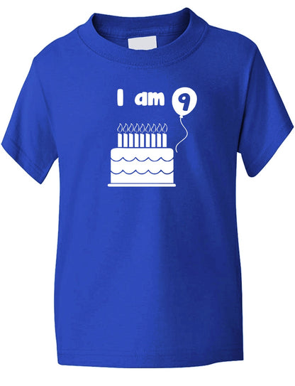 Birthday Kids Ages I Am 9 Nine T-Shirt