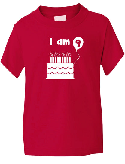 Birthday Kids Ages I Am 9 Nine T-Shirt