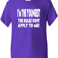 I'm The Youngest Rules Don't Apply To Me Kids T-Shirt