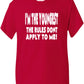 I'm The Youngest Rules Don't Apply To Me Kids T-Shirt