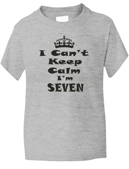 Keep Calm I'm Seven Kids T-Shirt