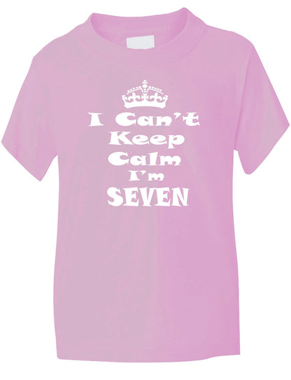 Keep Calm I'm Seven Kids T-Shirt