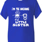I'm The Awesome Little Sister Of Big Brother Kids T-Shirt