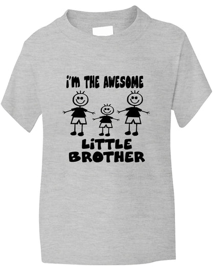 I'm The Awesome Little Brother Of 2 Brothers Kids T-Shirt