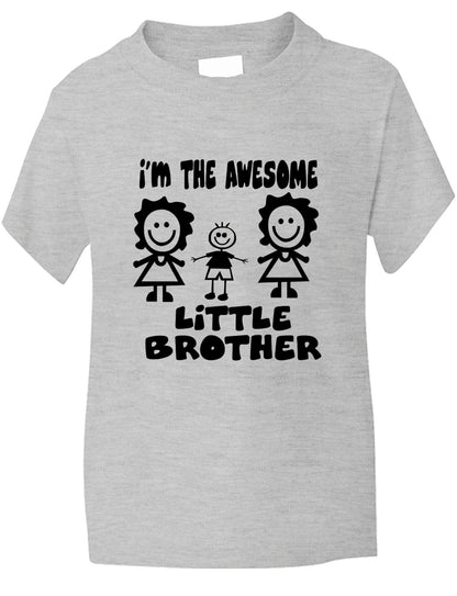 I'm The Awesome Little Brother Of 2 Sisters Kids T-Shirt