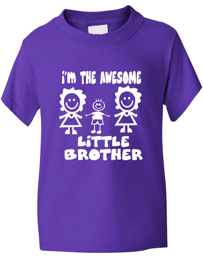 I'm The Awesome Little Brother Of 2 Sisters Kids T-Shirt