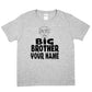 Kids Personalised Big Brother T-Shirt  Your Name Birthday T-Shirt Tee Boys Gift