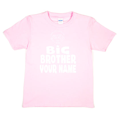 Kids Personalised Big Brother T-Shirt  Your Name Birthday T-Shirt Tee Boys Gift