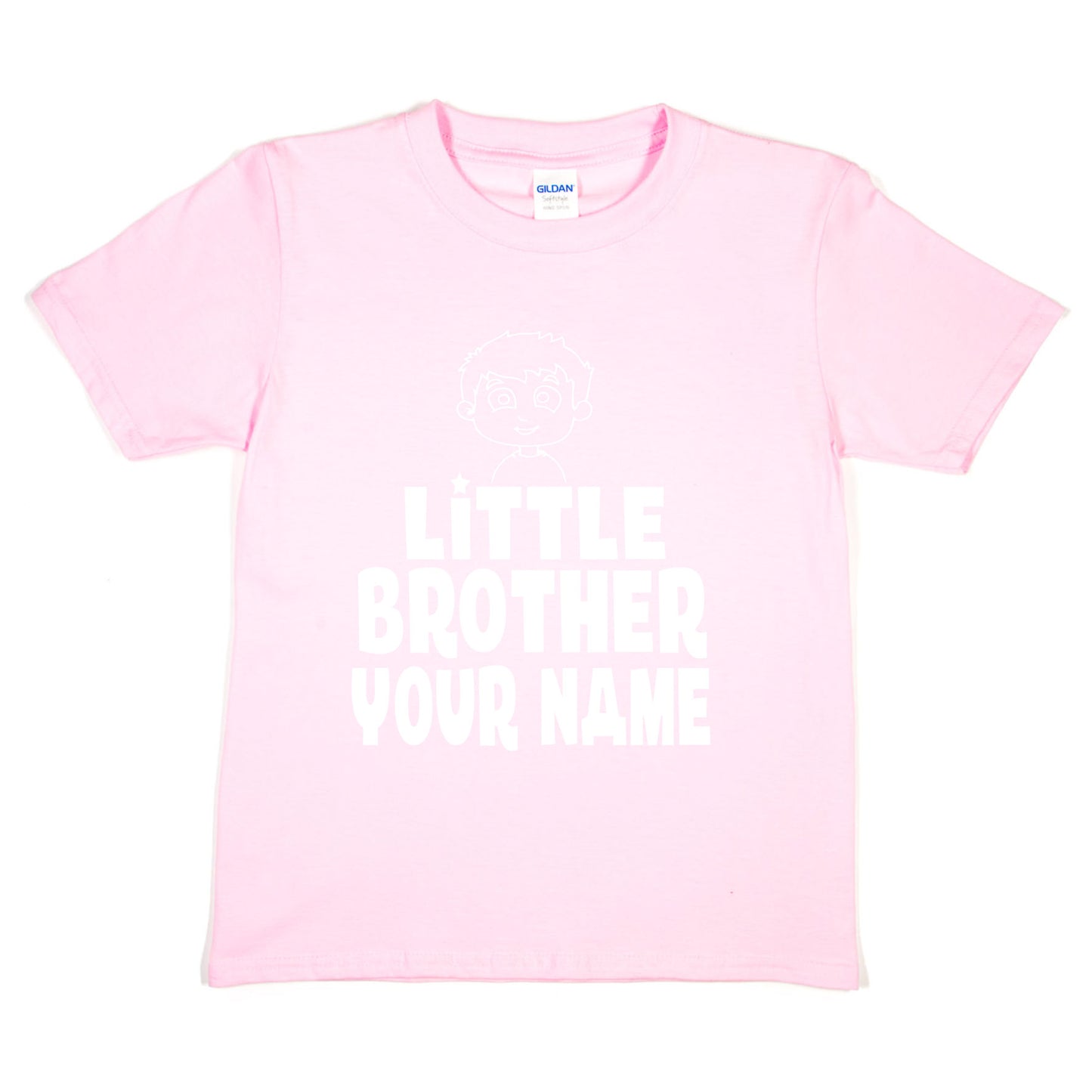 Kids Personalised Little Brother T-Shirt  Your Name Birthday T-Shirt Tee Boys Gift