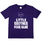 Kids Personalised Little Brother T-Shirt  Your Name Birthday T-Shirt Tee Boys Gift