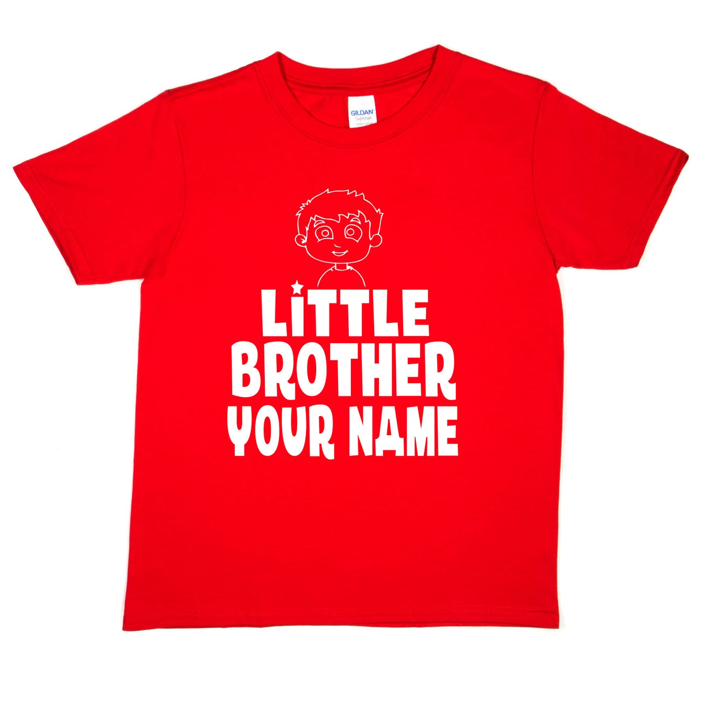 Kids Personalised Little Brother T-Shirt  Your Name Birthday T-Shirt Tee Boys Gift