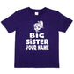 Kids Personalised Big Sister T-Shirt Your Name Birthday T-Shirt Tee Girls Gift