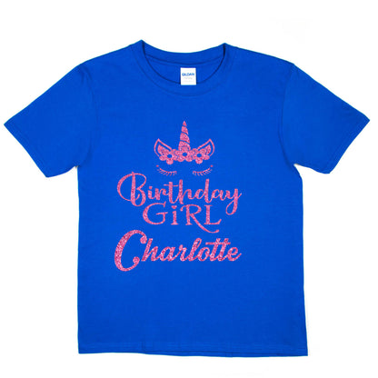 Personalised T-Shirt Girls Happy Birthday Charlotte Gift Any Name