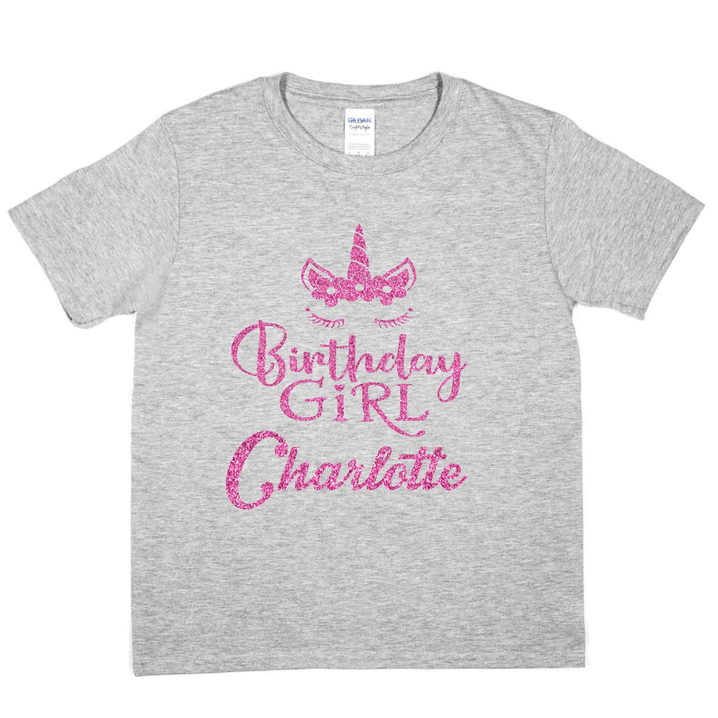 Personalised T-Shirt Girls Happy Birthday Charlotte Gift Any Name