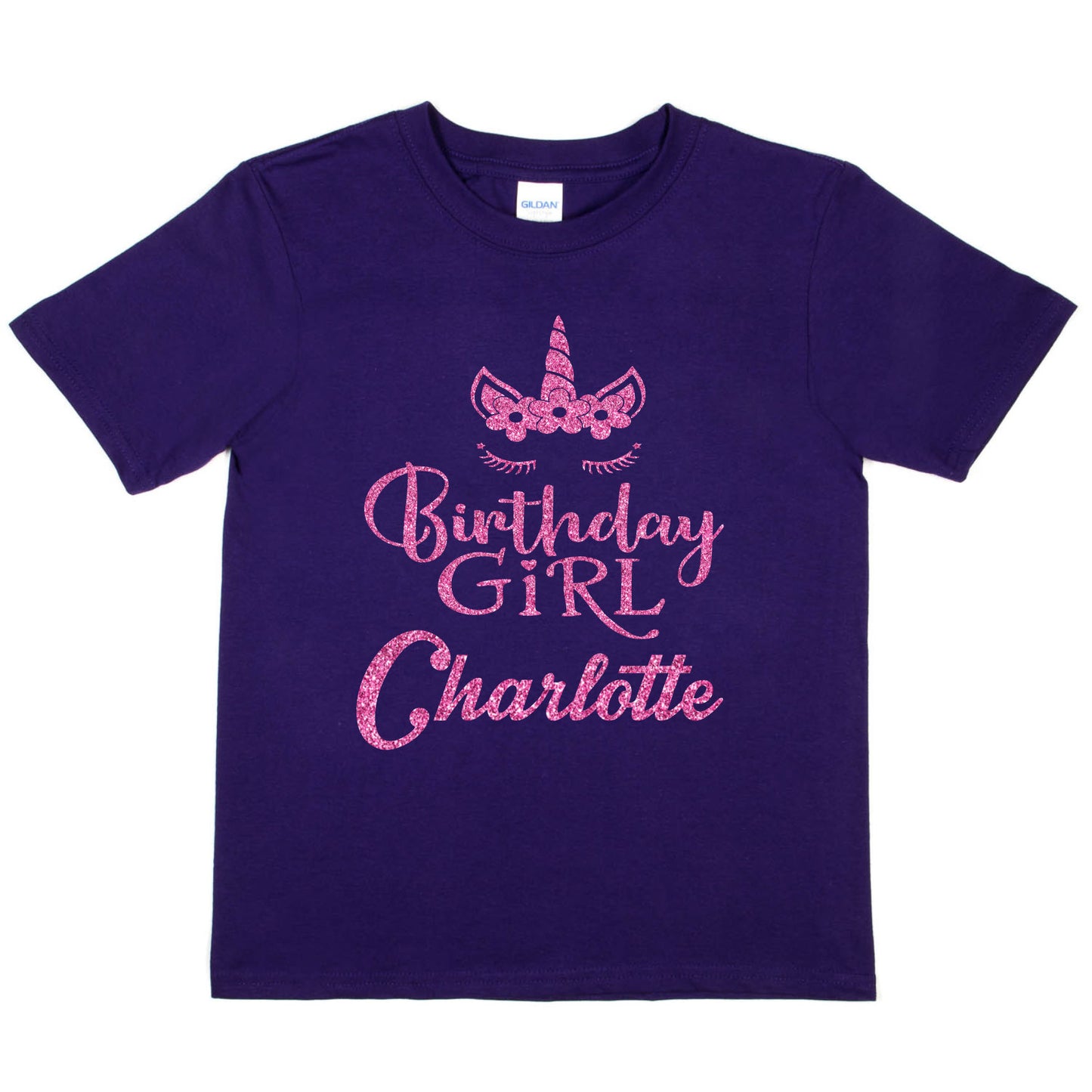 Personalised T-Shirt Girls Happy Birthday Charlotte Gift Any Name