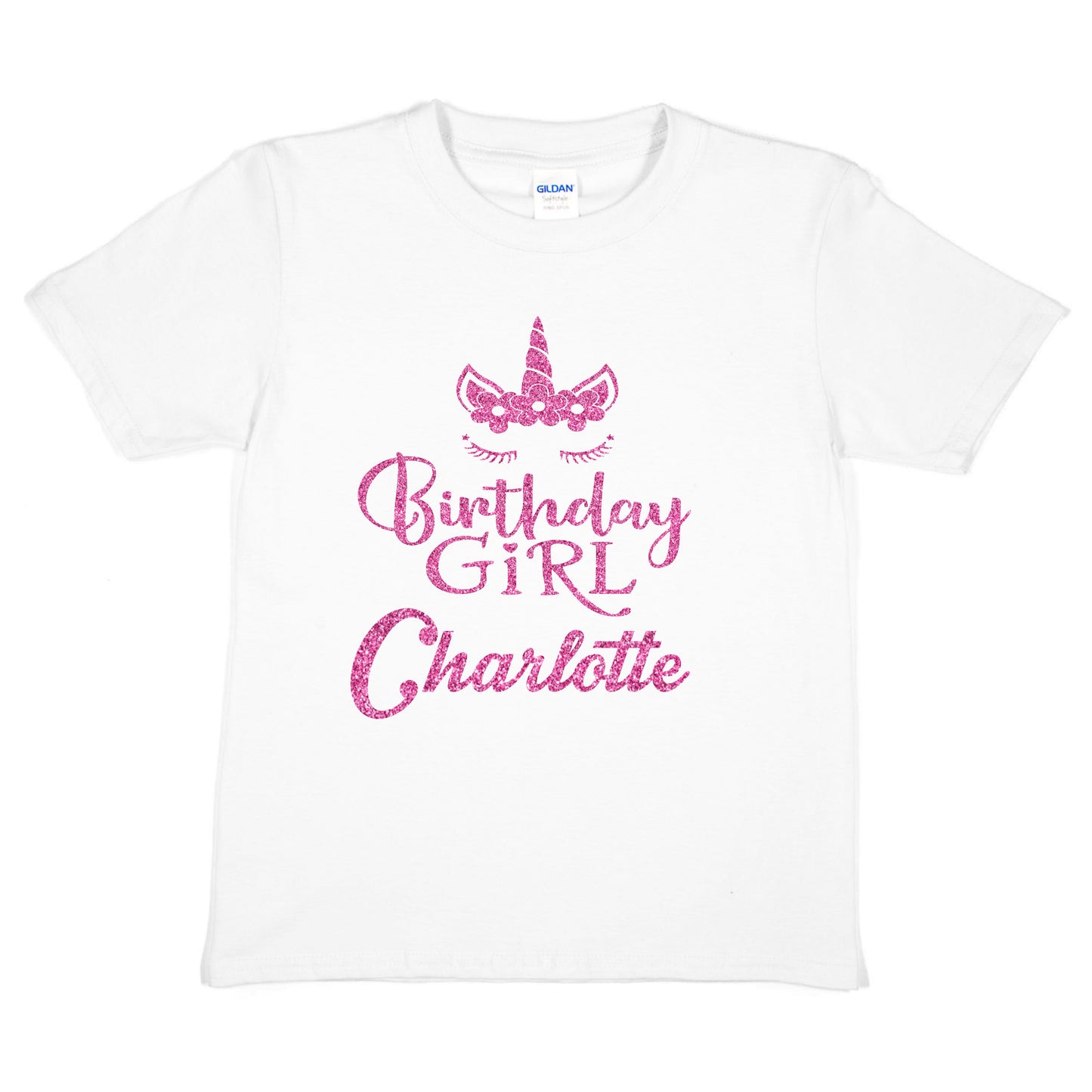 Personalised T-Shirt Girls Happy Birthday Charlotte Gift Any Name