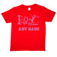 Kids Personalised T-Shirt I Love Dance Any Name Great For Dance Schools