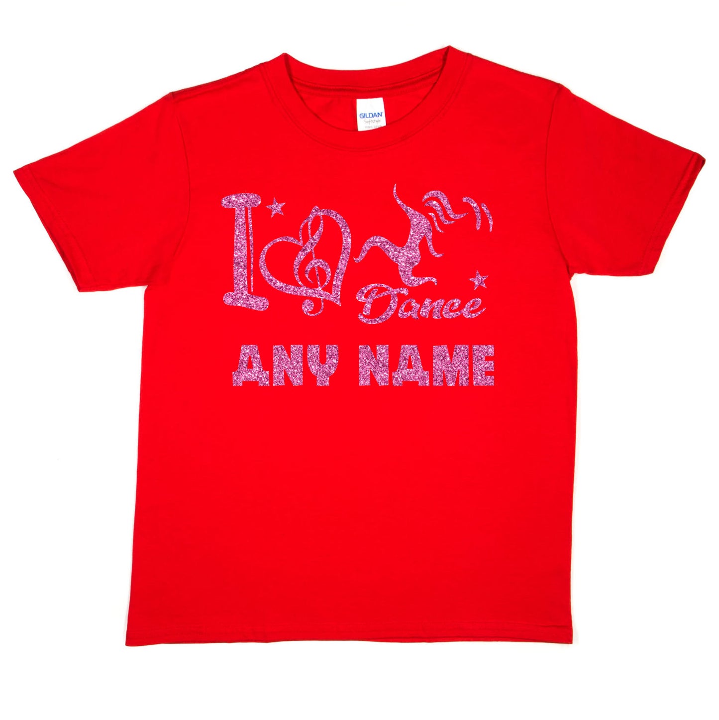 Kids Personalised T-Shirt I Love Dance Any Name Great For Dance Schools
