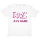 Kids Personalised T-Shirt I Love Dance Any Name Great For Dance Schools