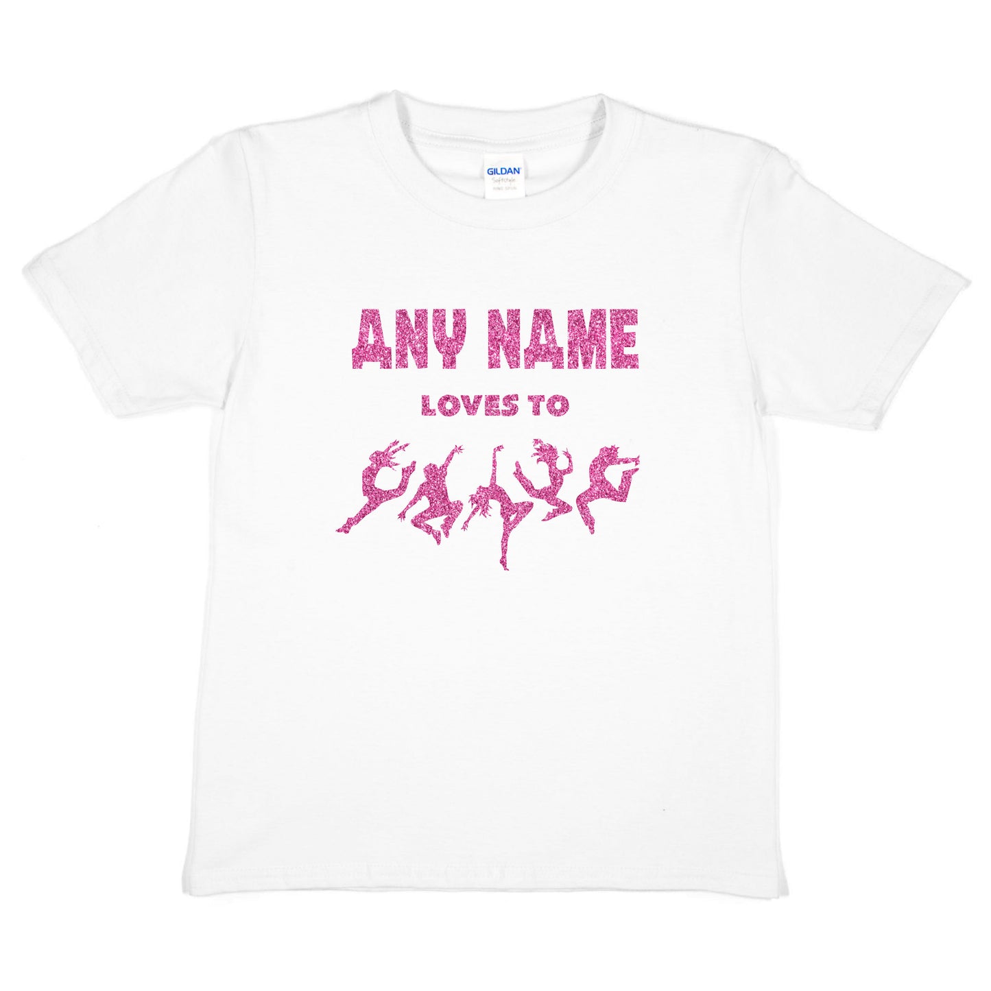 Kids Personalised T-Shirt  Dance Any Name Loves Dance Great For Dance Schools