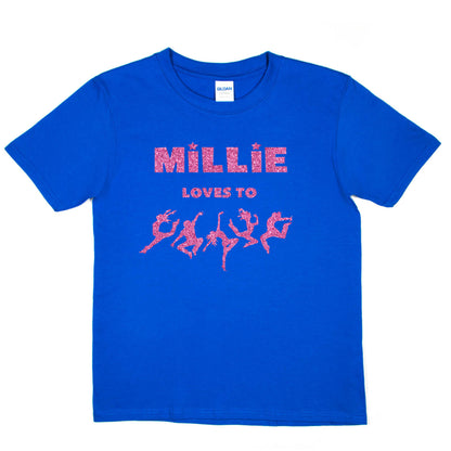 Girls Personalised Tee Street Dance Millie Loves Dance Ballet Street Dance Class