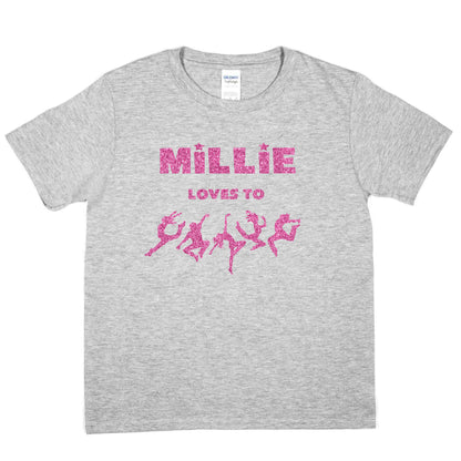 Girls Personalised Tee Street Dance Millie Loves Dance Ballet Street Dance Class