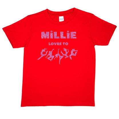 Girls Personalised Tee Street Dance Millie Loves Dance Ballet Street Dance Class