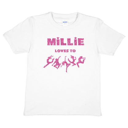 Girls Personalised Tee Street Dance Millie Loves Dance Ballet Street Dance Class