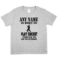 Kids Personalised T-Shirt  Born To Play Cricket  Any Name