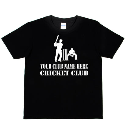 Kids Personalised T-Shirt Your Club Name Here Cricket Local Sports Team Name