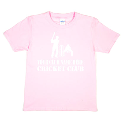 Kids Personalised T-Shirt Your Club Name Here Cricket Local Sports Team Name