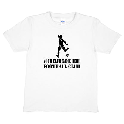 Kids Personalised T-Shirt Your Club Name Here Football Local Sports Team Name