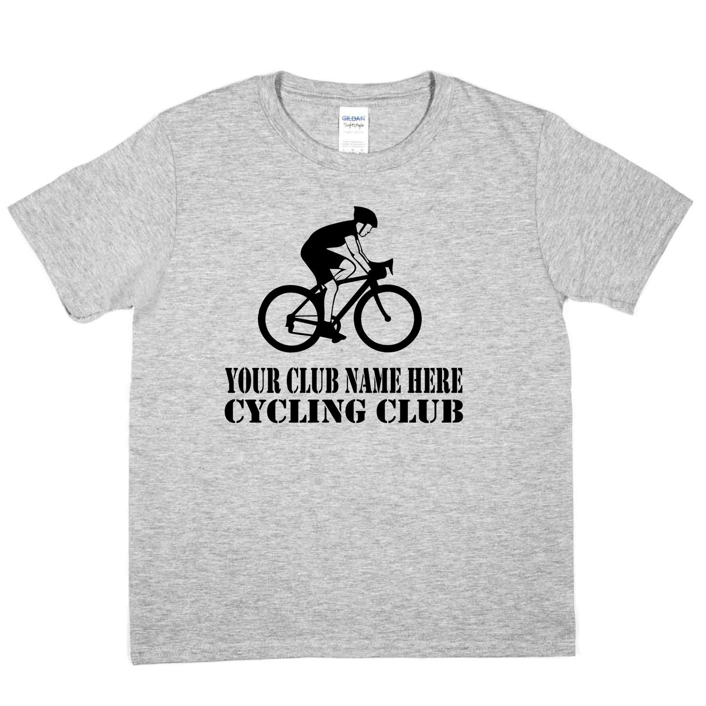 Kids Personalised Cycling T-Shirt Your Club Name Here Biking Tee Boys Girls