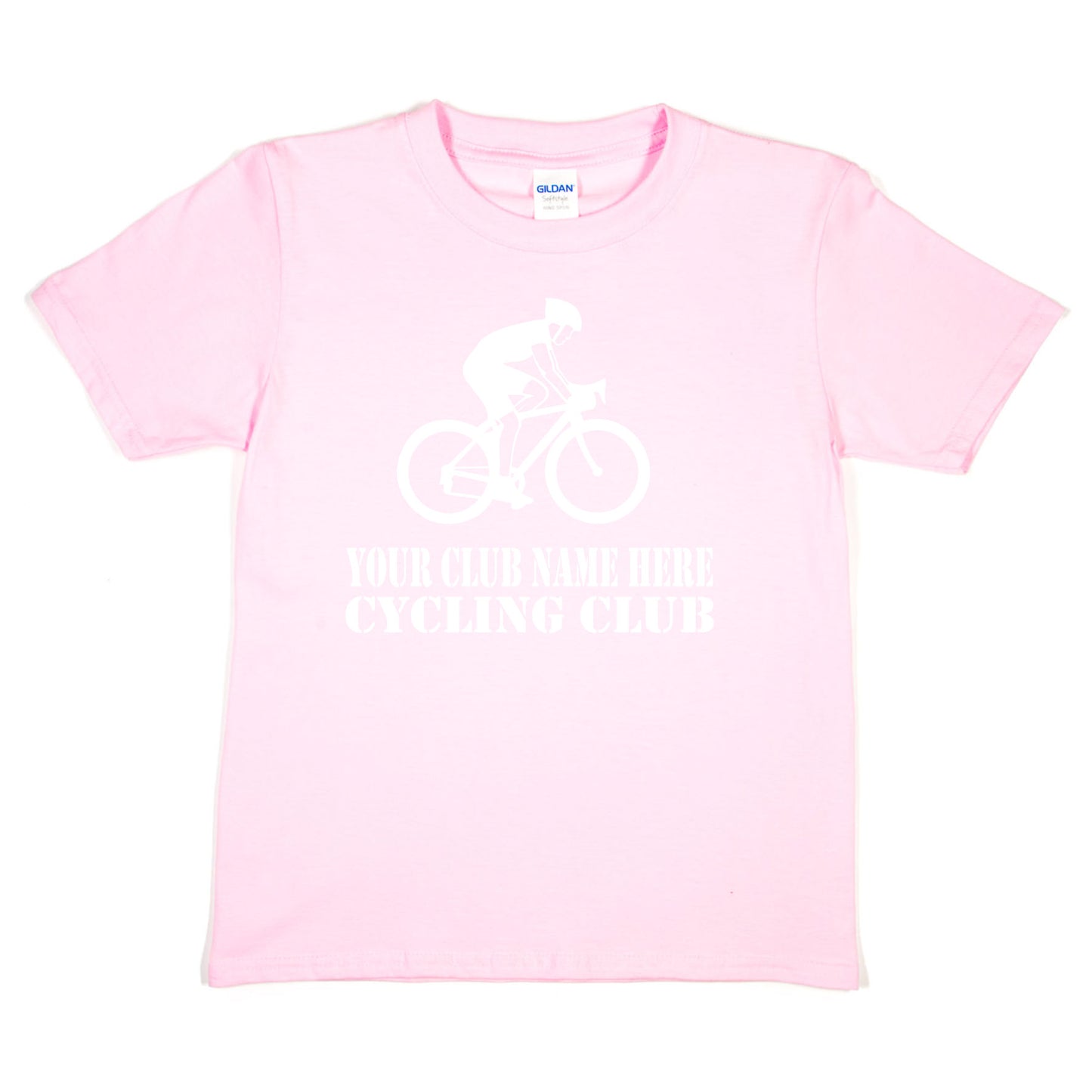 Kids Personalised Cycling T-Shirt Your Club Name Here Biking Tee Boys Girls